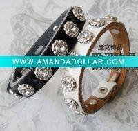 Wholesale Round Leather Bracelet