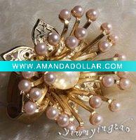 Wholesale 2011 fashion jewelery Metal Finger Ring with pearl