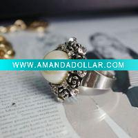 Wholesale Rings jewellery,alloy ring with pearl