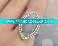2011 Fashion Alloy color stone rings mixed sizes