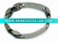 wholesale rubber stainless steel bangle