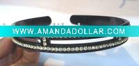 Wholesale plastic head band / hair band with resin stones