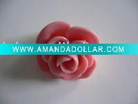 plastic pink rose rings