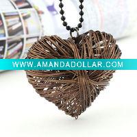 Wholesale wire necklaces/heart-shaped/new jewelry