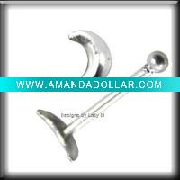 Tiny Silver Crescent Moon Nose Stud Studs Rings,nose jewelry,nose ring