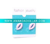 Wholesale cute smile mouth shape clip-on earrings