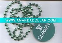 Beaded Necklace with printed arycle pendant
