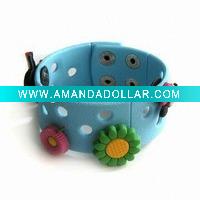 Wholesale Wide Charm Silicone bracelets