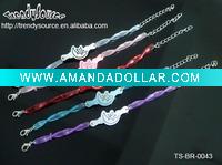 Wholesale FASHION KIDS' TWIST PLASTIC MOON BRACELETS W/ACRYLIC STONE
