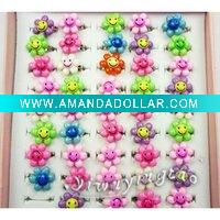 flower plastic ring