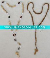 wooden necklace, ,religion necklace(B1093-1094)