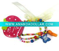 Wooden kids jewelry set/Wooden necklace