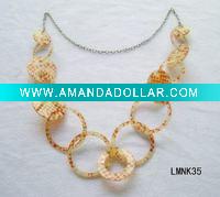LMNK35 Fashion Wood Necklace