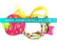 Wooden kids jewelry set/Wooden necklace