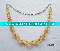 LMNK36 Fashion Wood Necklace
