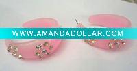 pink stud earring