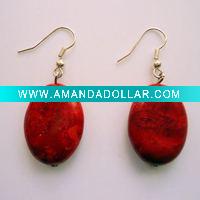 Wholesale fashion style high quality natural jewelry coral earrings