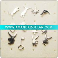 Wholesale Fashion stainess steel stud earrings mix