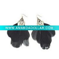 Wholesale Customized feather charming earring jewelry