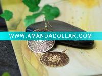 Wholesale Large Golden Sun national earrings