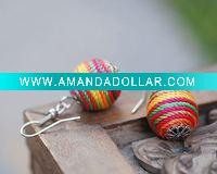 Wholesale Color ball national earrings