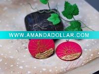 Painted pattern national earrings