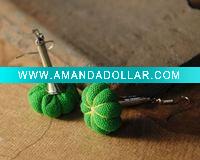 Wholesale Fabric pumpkin national earrings