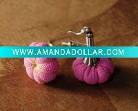Wholesale Fabric pumpkin national earrings