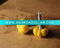 Wholesale Fabric pumpkin national earrings