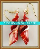 Wholesale roll murano glass earring