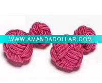 Handmde elastic silk knot cufflink