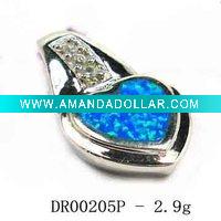 Wholesale blue opal synthtic opal pendant DR00205P