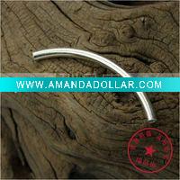 Wholesale silver tube /925 sterling Silver Handmade Accessory/ fashion jewelryPJ023