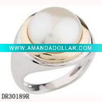 Wholesale Silver Natural Pearl Ring Designs DR30189R Accept PayPal