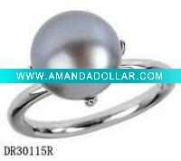 Wholesale 2011 Hot sale 925 Sterling Silver jewelry,silver Pearl Ring Designs DR30115R Paypal Accept