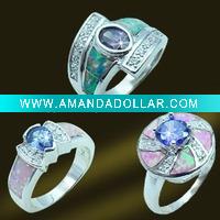 Wholesale Popular 925 Sterling Silver Opal Ring