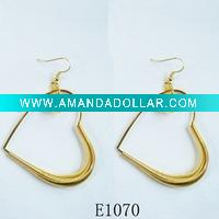 Wholesale 18k gold cheap heart earrings