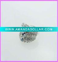 Wholesale gold plated fashion glass stone ring