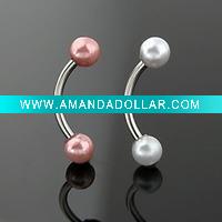 hot pearl body piercing jewelry body eyebrow ring