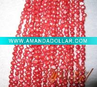 Dyed color freshwater pearl strands
