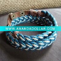 leather cord beaded bracelet