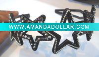 Wholesale plastic head band/hair band with resin stones