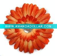 Wholesale daisy flower hair clips gerbera interchangeable flower hair clips/flower hair accessories/hair flowers