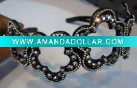 plastic head band/hair band with resin stones