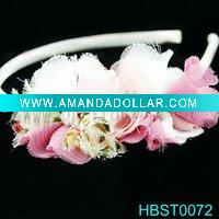 Wholesale Pink flowers Head band HBST0072