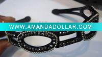 plastic head band/hair band with resin stones