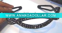 Wholesale plastic head band/hair band with resin stones
