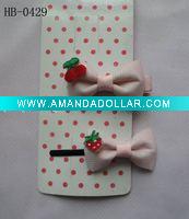 pink bowknot hair pin