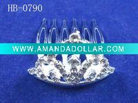 Wholesale rhinestone crown hair clip
