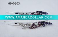 pink crystal hair clip jewelry